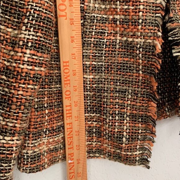 Sag Harbor Women's Orange and Brown Tweed Blazer Cardigan Open Front Size 12T - Picture 5 of 8